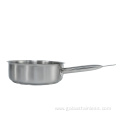 Stainless steel single handle compound bottom short pot